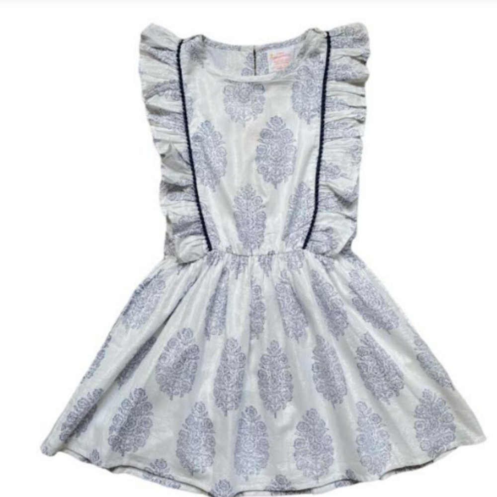 NWT Masala Baby/Kids Children's Size 8 Dress with Ruffles, Trim, & Button Detail
